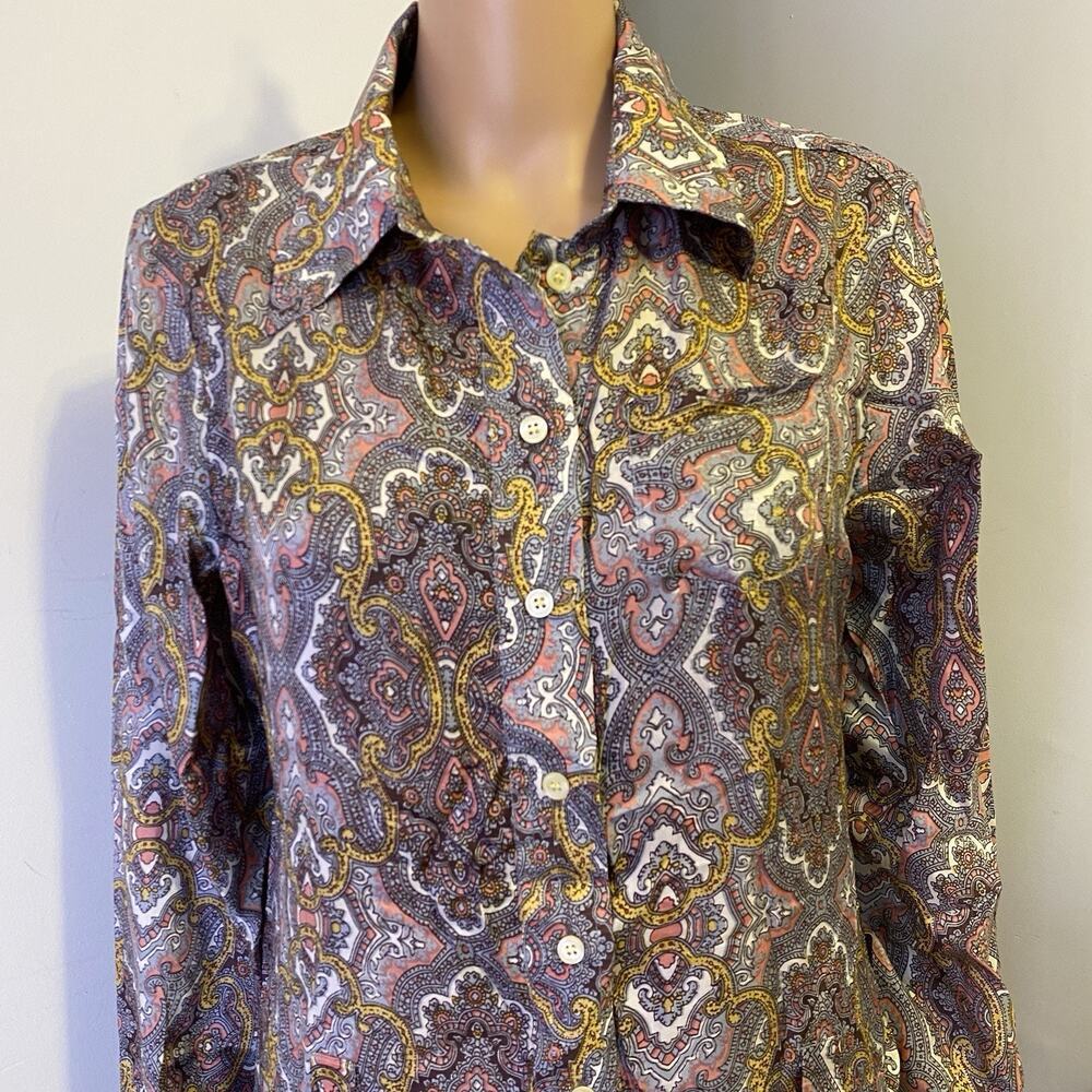 MissJune Woman 3 Luxury Silk ShirtDress LongSleeve Lace Dainty Paisley Whimsical - Picture 7 of 11